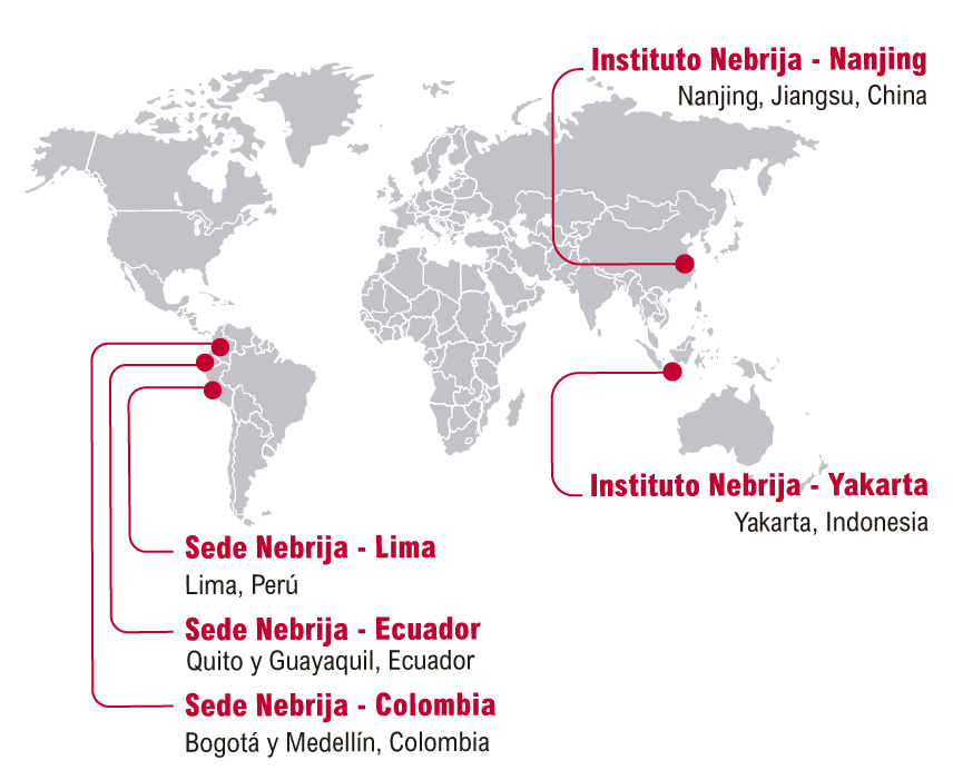 Sedes internacionales y Campus Nebrija